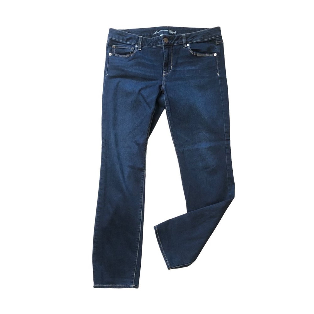 AE American Eagle Super Stretch Skinny Jeans Size 14S Womens